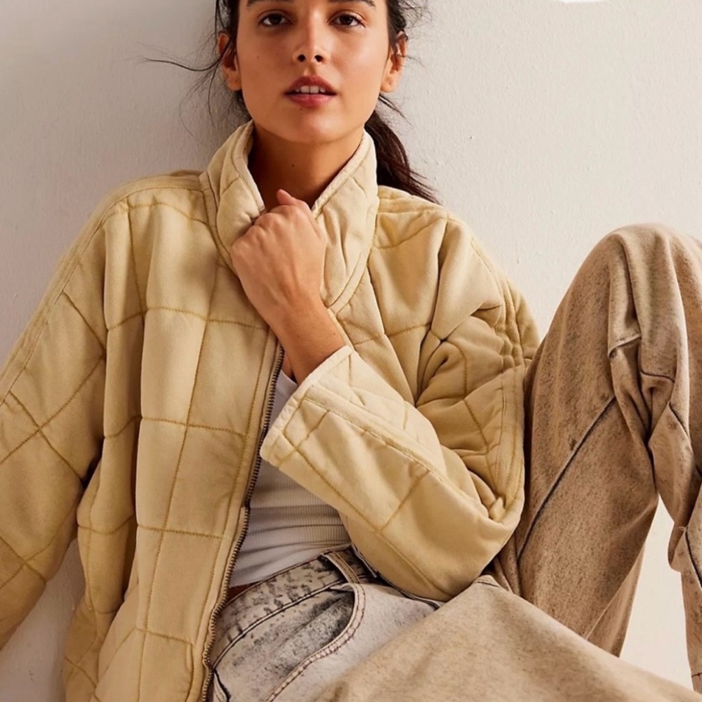 Free People Dolman Quilted Knit Jacket